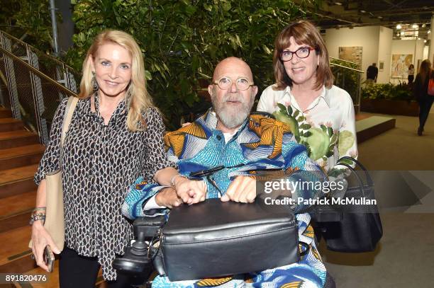 Pat Riley, Chuck Close and Ann Harmsen attend Art Basel Miami Beach - Private Day at Miami Beach Convention Center on December 6, 2017 in Miami...