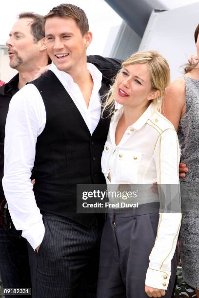 Channing Tatum and Sienna Miller attend a Photocall to launch 'G.I Joe: The Rise of Cobra' held at HMS Belfast on July 22, 2009 in London, England.