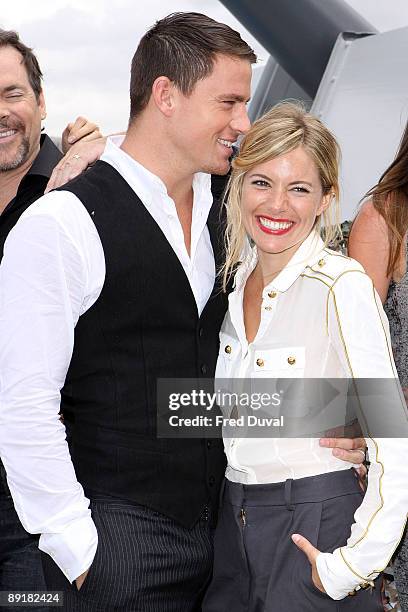 Channing Tatum and Sienna Miller attend a Photocall to launch 'G.I Joe: The Rise of Cobra' held at HMS Belfast on July 22, 2009 in London, England.