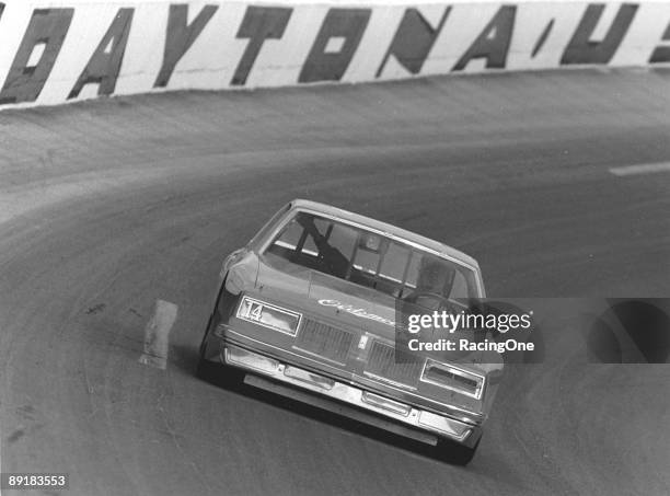 1980s: A.J. Foyt drives an Oldsmobile Chevrolet at Daytona International Speedway in Daytona Beach, Florida.