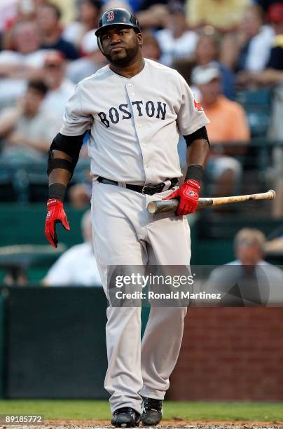 Designated hitter David Ortiz of the Boston Red Sox on July 20, 2009 at Rangers Ballpark in Arlington, Texas.