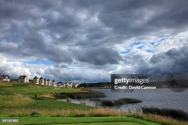 The par 4, 17th hole during the Lough Erne Challenge, on the Faldo Course at the Lough Erne Hotel and Golf Resort, on July 22, 2009 in Enniskillen,...