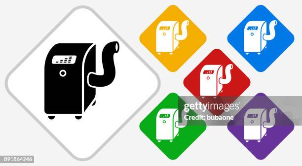 air conditioner color diamond vector icon - humidifier stock illustrations