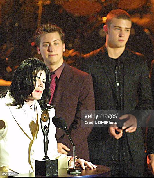 Michael Jackson, Lance Bass and Justin Timberlake