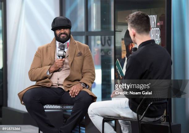 Gregory Porter and Kevan Kenney visit Build Series to discuss "Nat 'King' Cole & Me" at Build Studio on December 13, 2017 in New York City.
