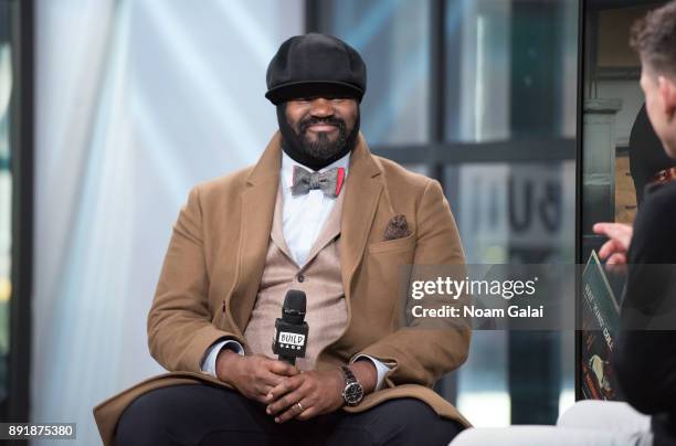 Gregory Porter visits Build Series to discuss "Nat 'King' Cole & Me" at Build Studio on December 13, 2017 in New York City.