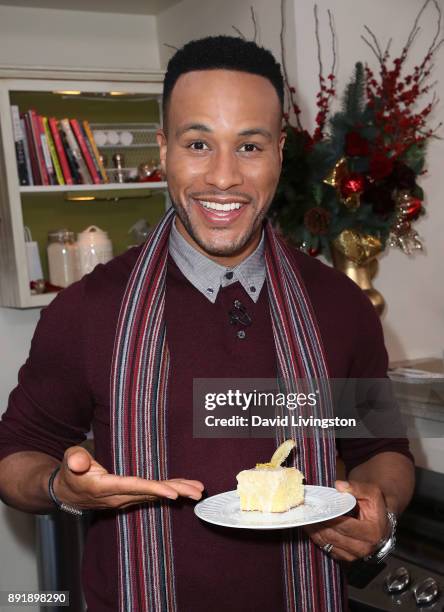 Producer DeVon Franklin visits Hallmark's "Home & Family" at Universal Studios Hollywood on December 13, 2017 in Universal City, California.