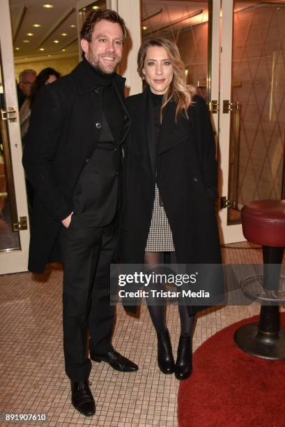 Ken Duken and his wife Leonie Bach attend the photo call of the 'Der Lack ist ab' at Astor Film Lounge on December 13, 2017 in Berlin, Germany.