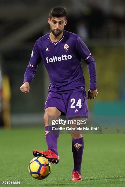 Marco Benassi of ACF Fiorentina in action during the Tim Cup match between ACF Fiorentina and UC Sampdoria at Stadio Artemio Franchi on December 13,...