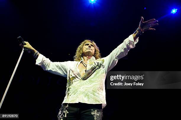 David Coverdale of Whitesnake performs in concert at the PNC Pavilion on July 21, 2009 in Cincinnati.