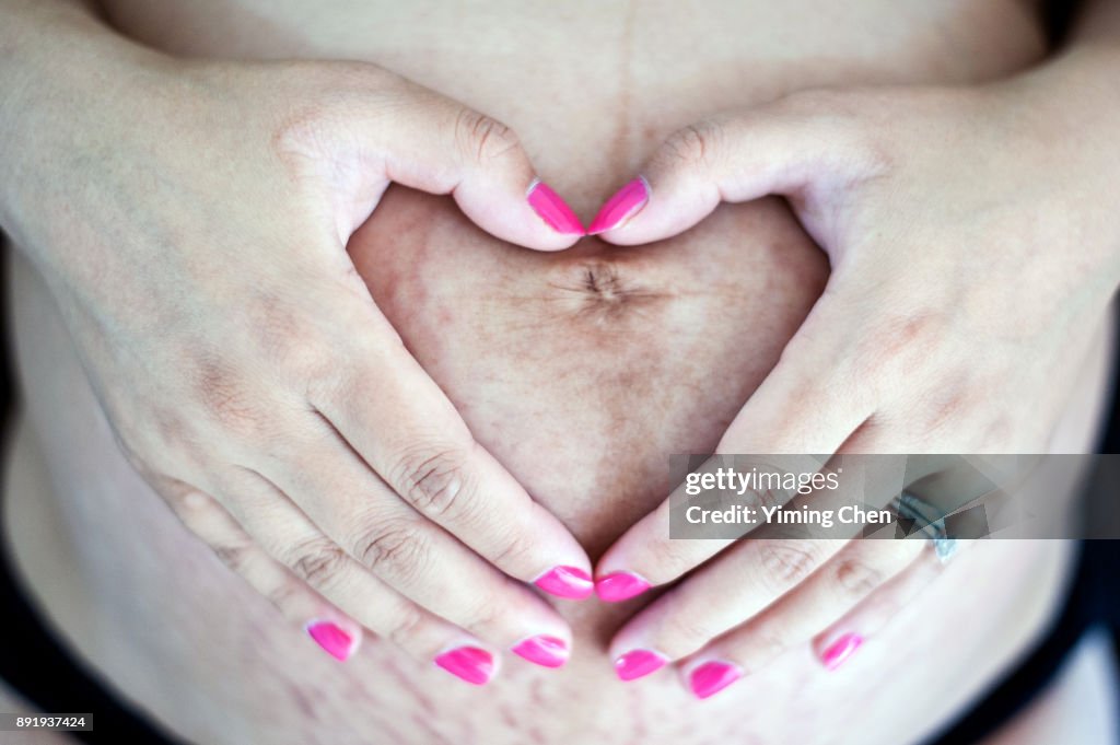 Belly of a Pregnancy Woman