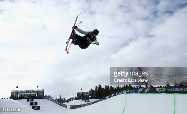 Madison Rowlands of Great Britain competes in the women's Ski Superpipe qualification during Day 1 of the Dew Tour on December 13, 2017 in...