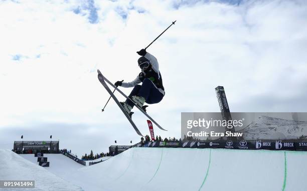 Yurie Watabe of Japan competes in the women's Ski Superpipe qualification during Day 1 of the Dew Tour on December 13, 2017 in Breckenridge, Colorado.