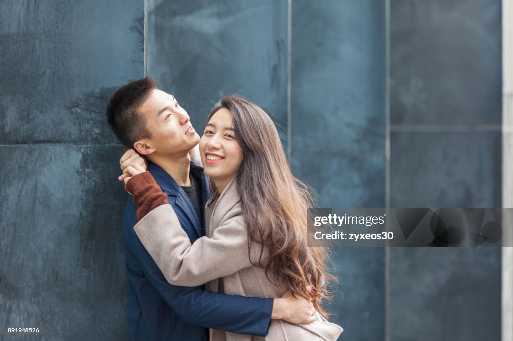 A young lover hugged,shanghai,China - East Asia,