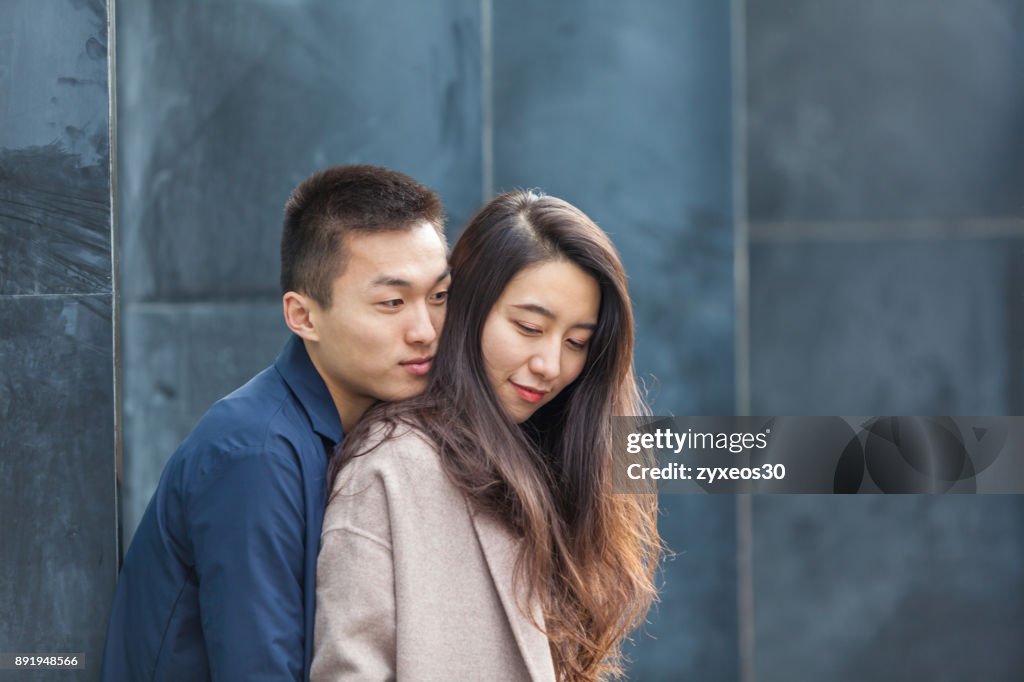 A young lover hugged,shanghai,China - East Asia,