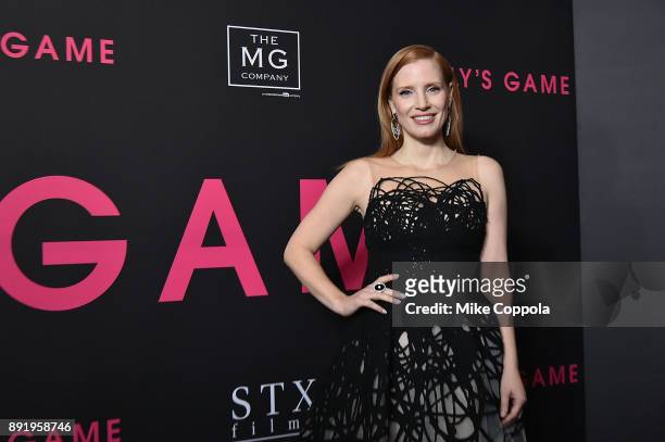 Actress Jessica Chastain attends "Molly's Game" New York Premiere at AMC Loews Lincoln Square on December 13, 2017 in New York City.