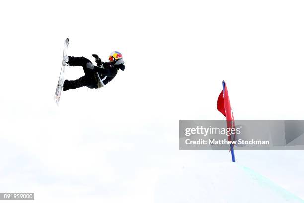 Yuki Kadono of Japan competes in Men's Pro Snowboard Slopestyle Qualification during Day 1 of the Dew Tour on December 13, 2017 in Breckenridge,...