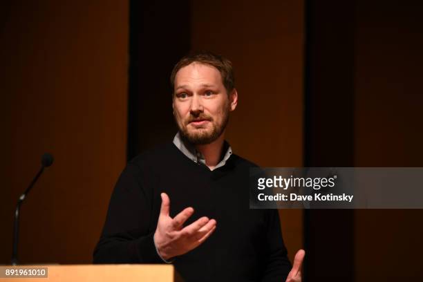 Disney Researcher Alanson Sample speaks at at The Age of Super Sensing International Conference 2017 at Japan Society on December 13, 2017 in New...