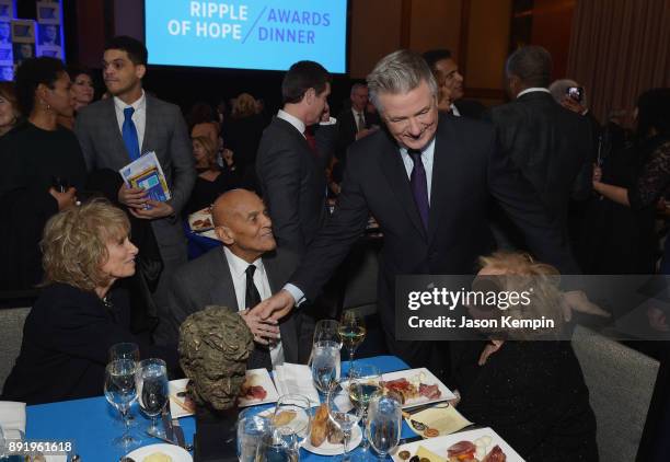 Pamela Frank, Harry Belafonte, Alec Baldwin and Ethel Kennedy attend Robert F. Kennedy Human Rights Hosts Annual Ripple Of Hope Awards Dinner on...