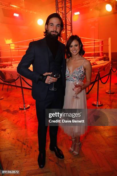 Jamie Jewitt and Camilla Thurlow attend The Charge II boxing fundraiser at The Lindley Hall on December 13, 2017 in London, England.