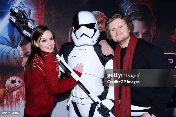 Michelle Mylett and Nathan Dales attend the Star Wars: The Last Jedi - Canadian Premiere held at Scotiabank Theatre on December 13, 2017 in Toronto,...