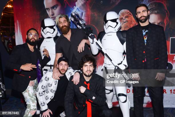 Mike Santos, Dan Harroch, Harley Morenstein, Adam Sand and Ameer Atari attend the Star Wars: The Last Jedi - Canadian Premiere held at Scotiabank...