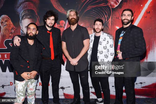 Mike Santos, Adam Sand, Harley Morenstein, Dan Harroch and Ameer Atari attend the Star Wars: The Last Jedi - Canadian Premiere held at Scotiabank...