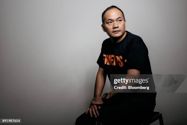 Andy Ng, vice president of Tencent Music Entertainment Group, poses for a photograph in Hong Kong, China, on Wednesday, Aug. 30, 2017. One of China's...