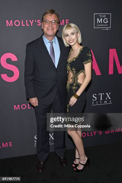 Director Aaron Sorkin and daughter Roxy Sorkin attend "Molly's Game" New York Premiere at AMC Loews Lincoln Square on December 13, 2017 in New York...