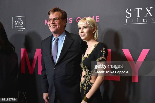 Director Aaron Sorkin and daughter Roxy Sorkin attend "Molly's Game" New York Premiere at AMC Loews Lincoln Square on December 13, 2017 in New York...