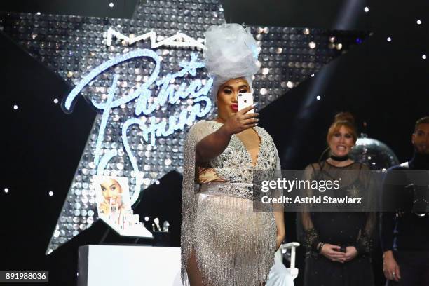 PatrickStarrr speaks onstage during M·A·C PatrickStarrr The Damn Show at Hammerstein Ballroom on December 13, 2017 in New York City.