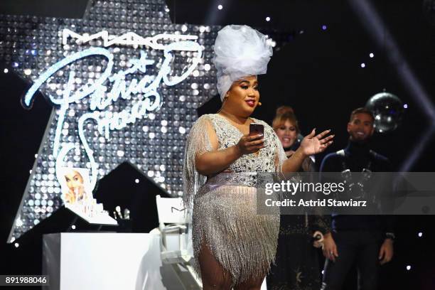 PatrickStarrr speaks onstage during M·A·C PatrickStarrr The Damn Show at Hammerstein Ballroom on December 13, 2017 in New York City.