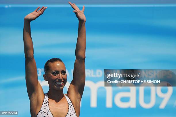 Spain's Gemma Mengual competes during the synchronised swimming solo free final on July 23, 2009 at the FINA World Swimming Championships in Rome....