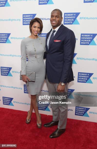 Kirsten Ferguson and D'Brickshaw Ferguson and guest attends Robert F. Kennedy Human Rights Hosts Annual Ripple Of Hope Awards Dinner on December 13,...