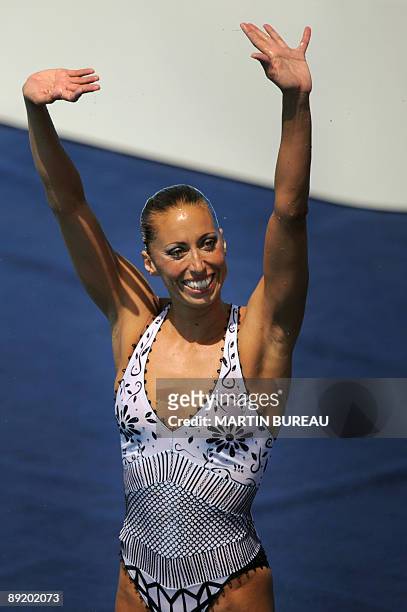 Spain's Gemma Mengual competes during the synchronised swimming solo free final on July 23, 2009 at the FINA World Swimming Championships in Rome....