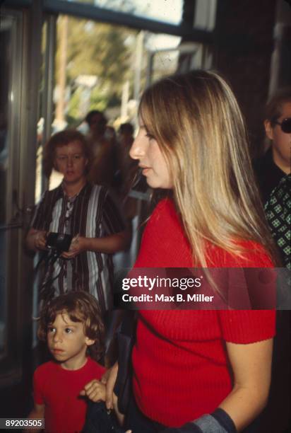 American actress and singer Barbra Streisand with her son Jason Gould, 1971. Jason's father is the actor Elliott Gould.