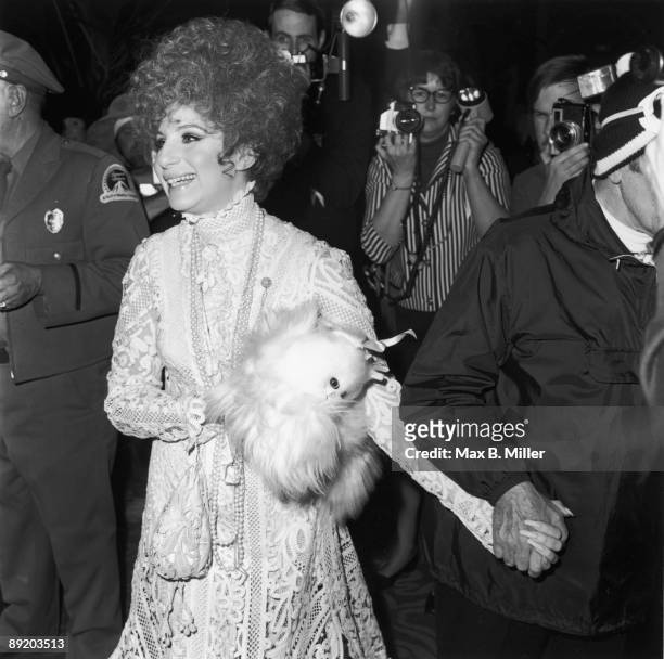 American actress and singer Barbra Streisand dressed as Collette for the Reincarnation Costume Ball at the Beverly Hilton Hotel, Beverly Hills, 3rd...