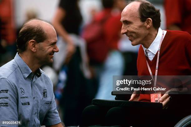 Adrian Newey, Frank Williams, Grand Prix of Germany, Hockenheimring, 02 August 1998. Adrian Newey with Frank Williams.