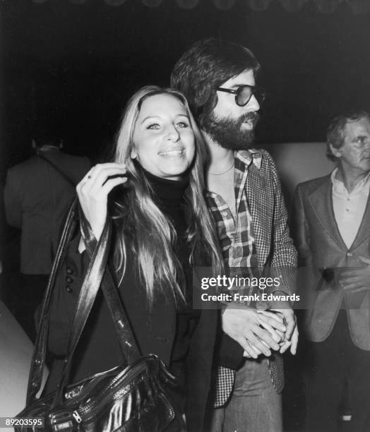 American actress and singer Barbra Streisand with her boyfriend, producer Jon Peters, in Kinshasa for the Rumble in the Jungle boxing match , 30th...