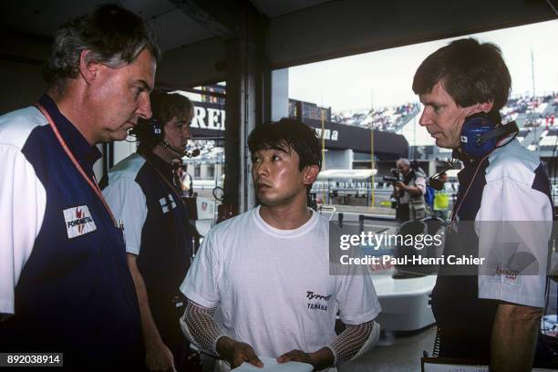 Harvey Postlethwaite, Jean-Claude Migeot, Ukyo Katayama, Tyrrell-Yamaha 022, Grand Prix of France, Circuit de Nevers Magny-Cours, 03 July 1994....