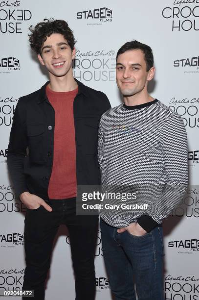 Isaac Powell and Wesley Taylor attend the "Crooked House" New York premiere at Metrograph on December 13, 2017 in New York City.