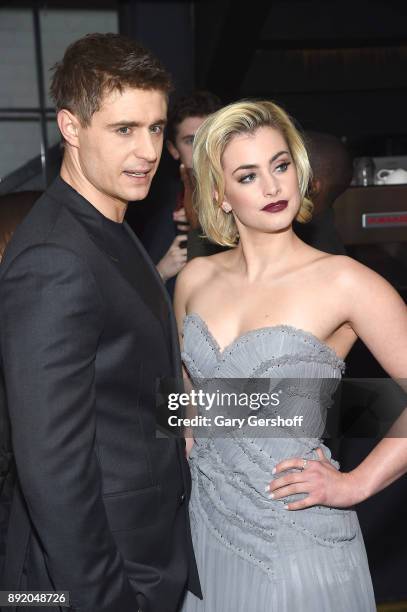 Actors Max Irons and Stefanie Martini attend the "Crooked House" New York premiere at Metrograph on December 13, 2017 in New York City.