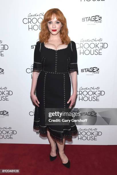 Actress Christina Hendricks attends the "Crooked House" New York premiere at Metrograph on December 13, 2017 in New York City.