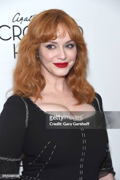 Actress Christina Hendricks attends the "Crooked House" New York premiere at Metrograph on December 13, 2017 in New York City.