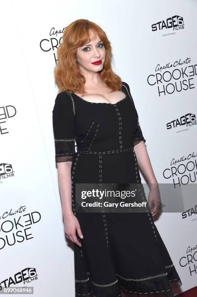 Actress Christina Hendricks attends the "Crooked House" New York premiere at Metrograph on December 13, 2017 in New York City.