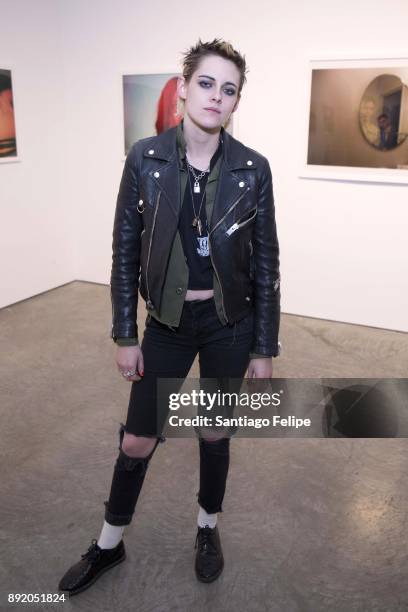 Kristen Stewart attends the "Anton Yelchin: Provocative Beauty" Opening Night Exhibition at De Buck Gallery on December 13, 2017 in New York City.