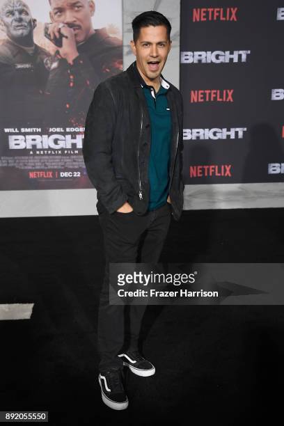 Jay Hernandez attends the Premiere Of Netflix's "Bright" at Regency Village Theatre on December 13, 2017 in Westwood, California.
