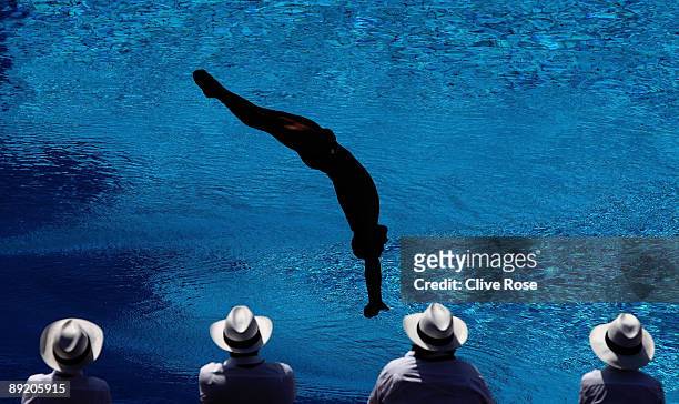 Alexandre Despatie of Canada competes in the Men's 3m Springboard Final during the 13th FINA World Championships at Stadio del Nuoto on July 23, 2009...