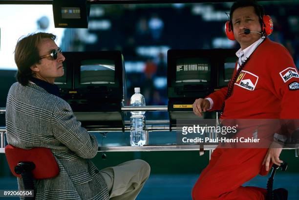 Jean Todt, Luca di Montezemolo, Grand Prix of Luxembourg, Nurburgring, Germany, 28 September 1997. Jean Todt with Ferrari president Luca di...