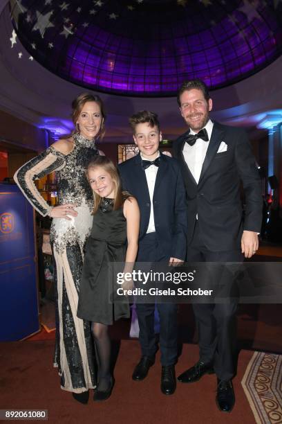 Philip Greffenius and his wife Evelyn Greffenius with their daughter Olivia Greffenius and son Luke Greffenius during the Audi Generation Award 2017...